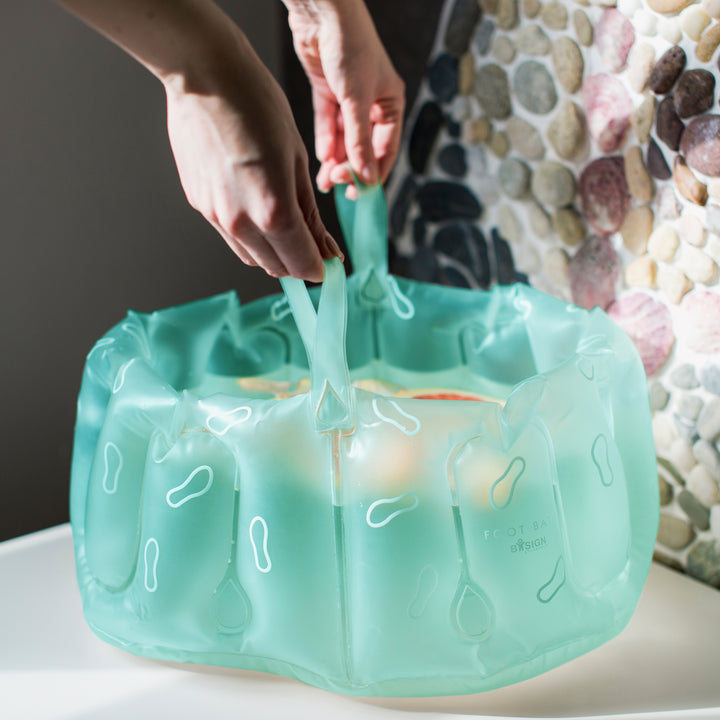 Soft™ Inflatable Foot Bath With Handles, Aqua Green