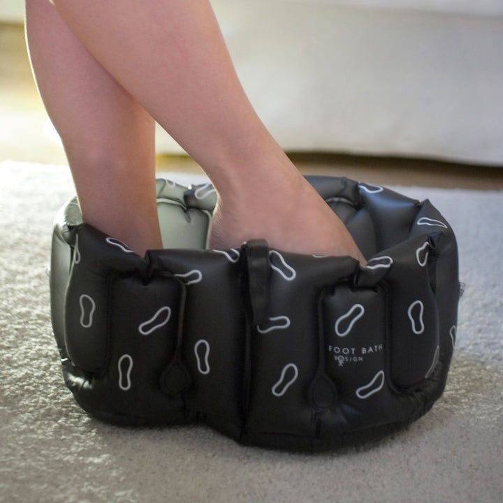 Soft™ Inflatable Foot Bath With Handles, Graphite Gray