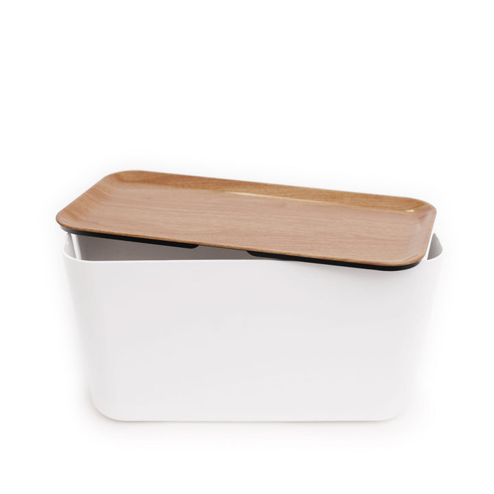 Hideaway™ Cable Box XXL, Natural Wood Decor Top