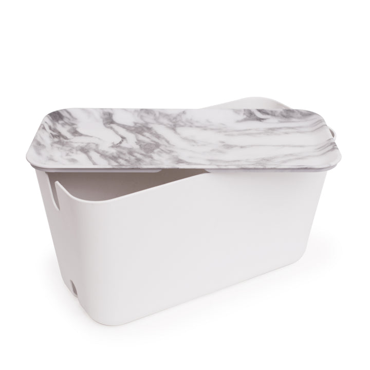 Hideaway™ Cable Box XXL, Marble Decor Top