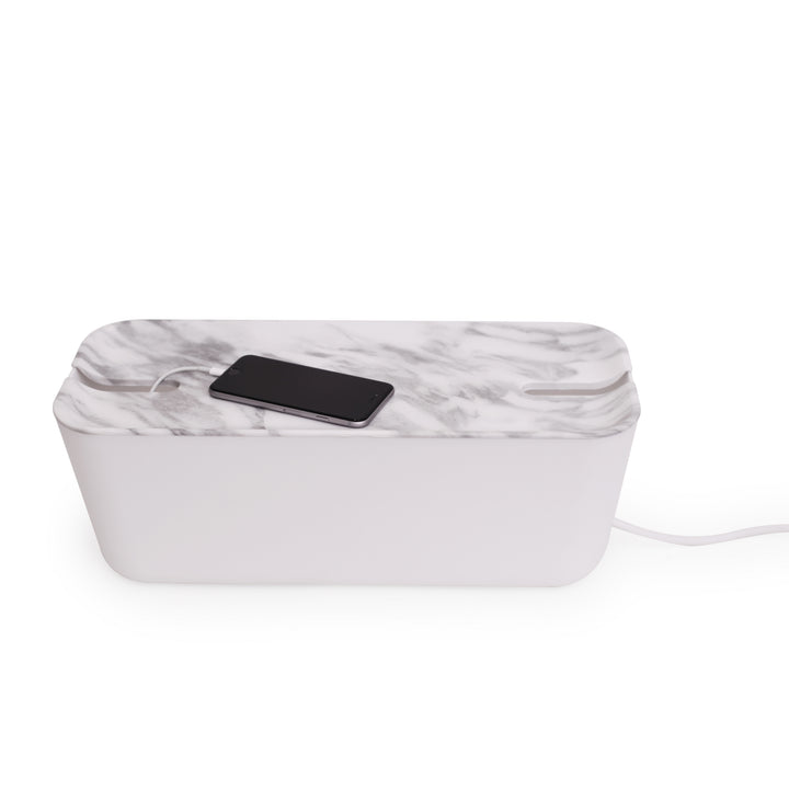 Hideaway™ Cable Box XL, Marble Decor Top