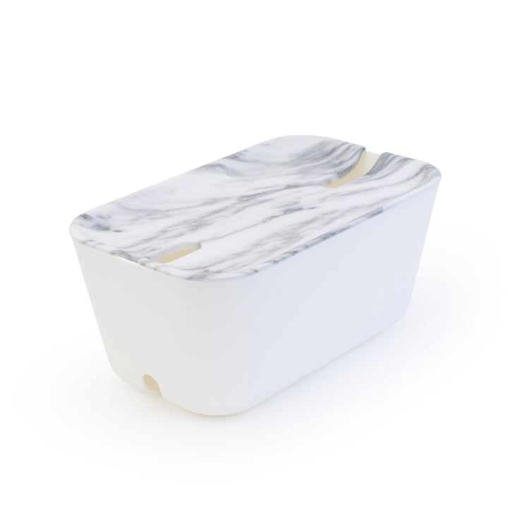 Hideaway™ Cable Box M, Marble Decor Top