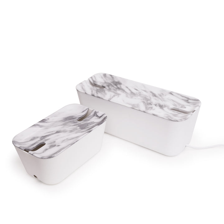 Hideaway™ Cable Box M, Marble Decor Top