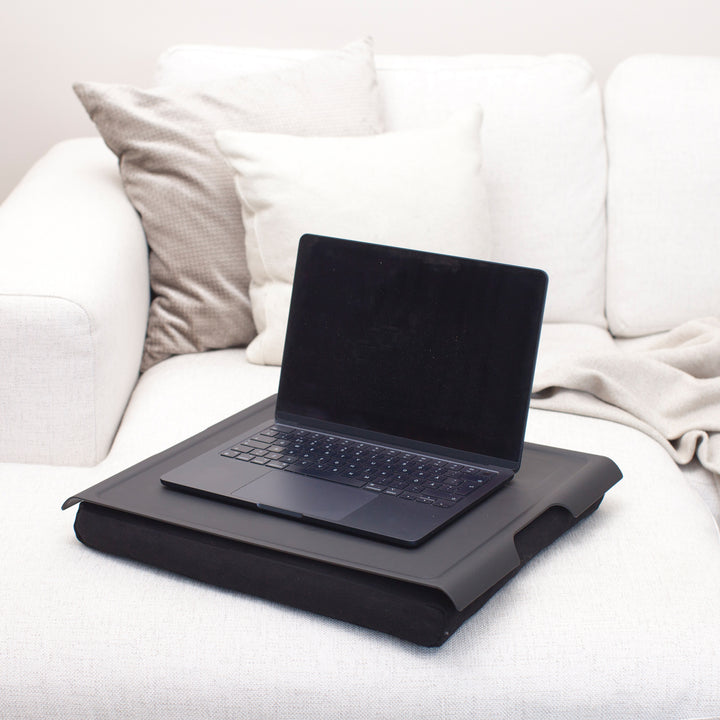 Laptray Anti-Slip Large Matte Black Top