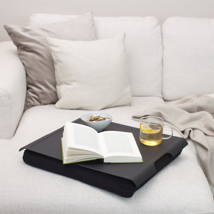 Laptray Anti-Slip Large Matte Black Top