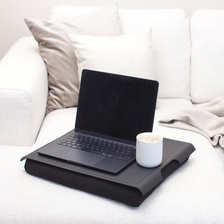Laptray Anti-Slip Large Matte Black Top
