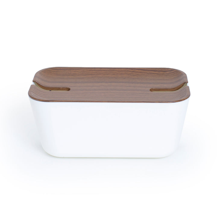 Hideaway™ Cable Box M, Walnut Wood Decor Top