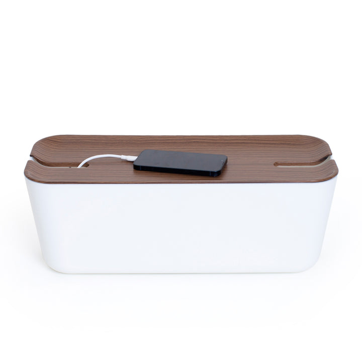 Hideaway™ Cable Box XL, Walnut Wood Decor Top