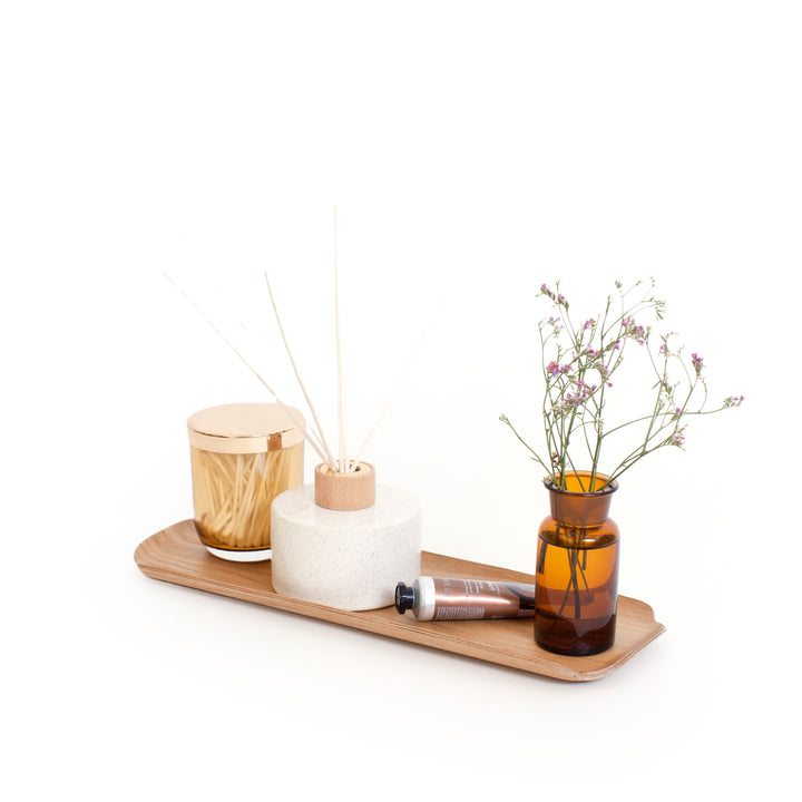 Leaf™ Vanity Tray Willow, Water & Oil Resistant