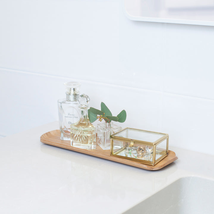 Leaf™ Vanity Tray Willow, Water & Oil Resistant