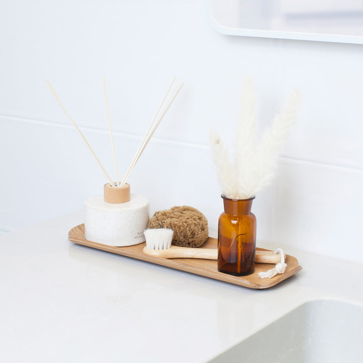 Leaf™ Vanity Tray Willow, Water & Oil Resistant