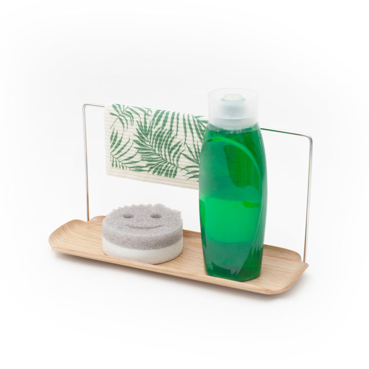 Leaf™ Sink Organiser With Dishcloth Hanger, Willow – Water-Resistant