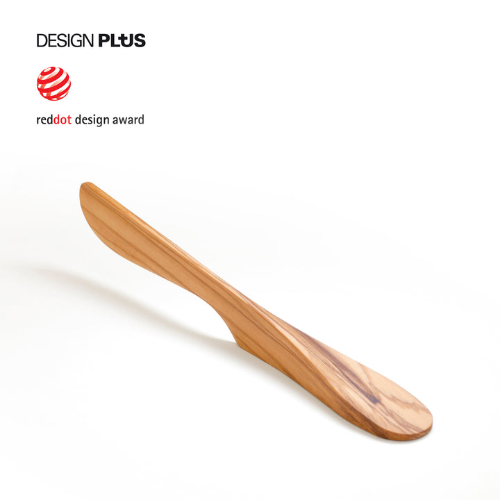 AirSpreader™ Self- Standing Spreader Knife Large, Solid Olive Wood