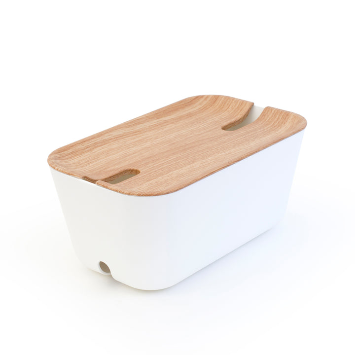 Hideaway™ Cable Box M, Natural Wood Decor Top