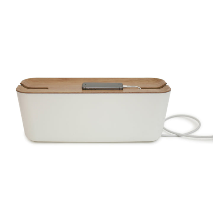 Hideaway™ Cable Box XL, Natural Wood Decor Top