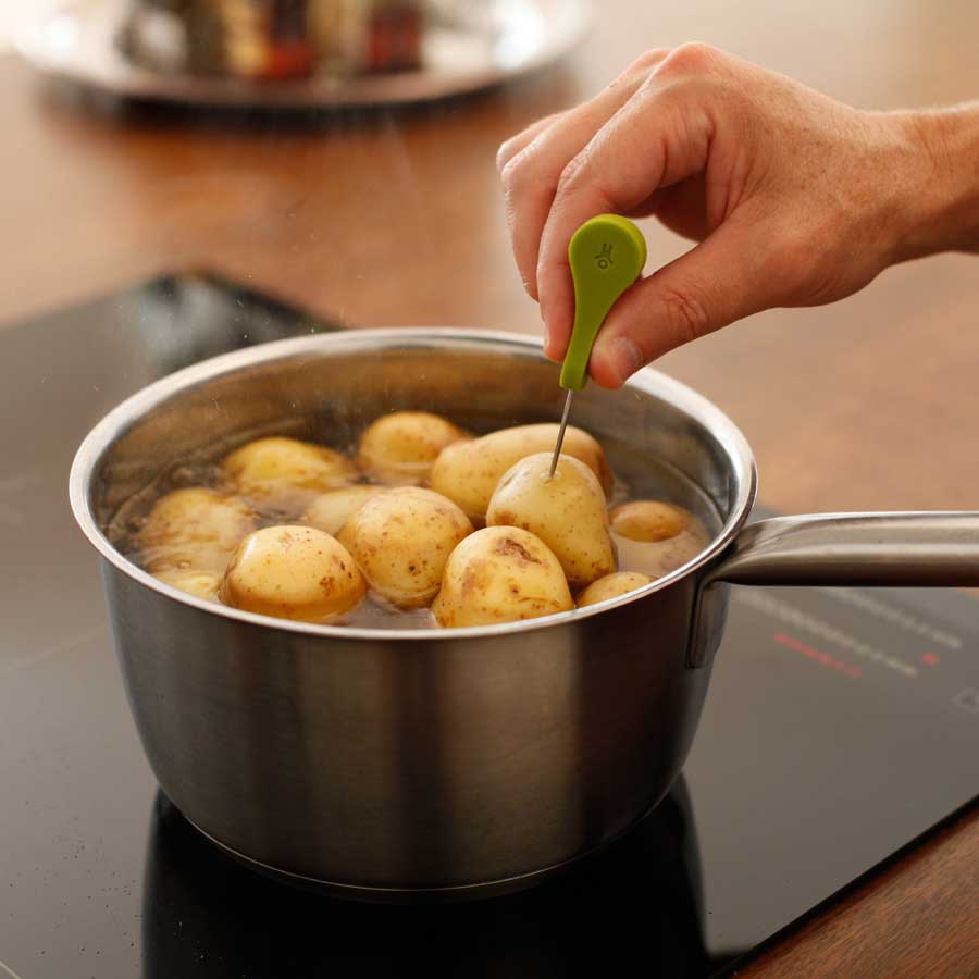 Self Standning Potato And Cake Tester Air - Black. 13x2,1x1 cm. Silicone, stainless steel - 4