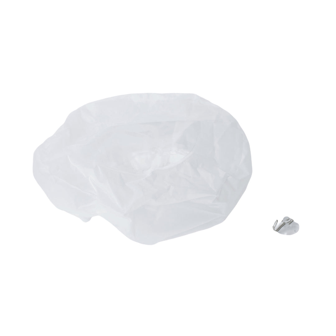 Shower cap 
Frost white
Environmentally friendly plastic PEVA