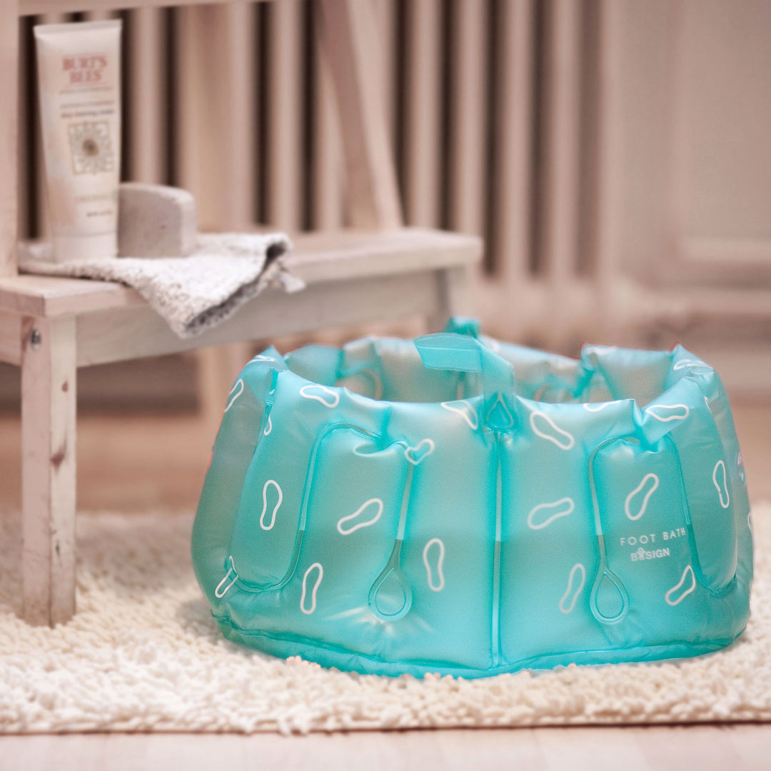 Soft™ Inflatable Foot Bath With Handles, Aqua Green