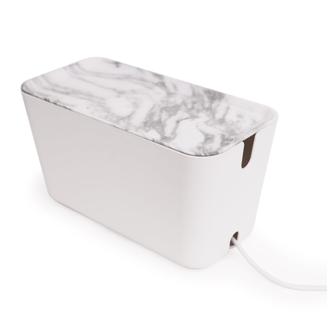 Cable Box XXL 
White / Marble decor
Flame retardant plastic