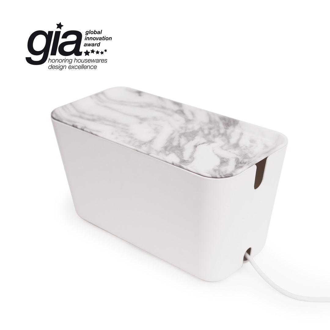 Hideaway™ Cable Box XXL, Marble Decor Top