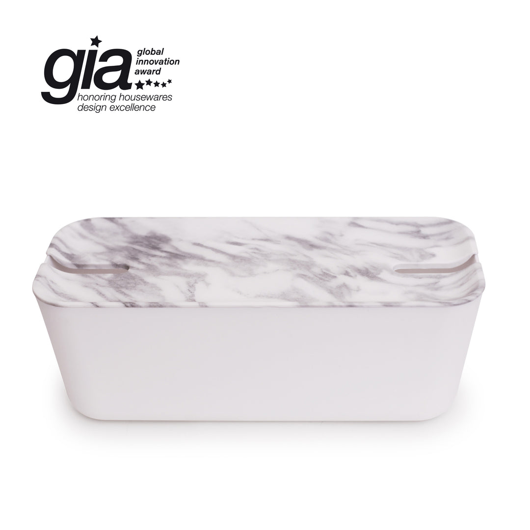 Hideaway™ Cable Box XL, Marble Decor Top