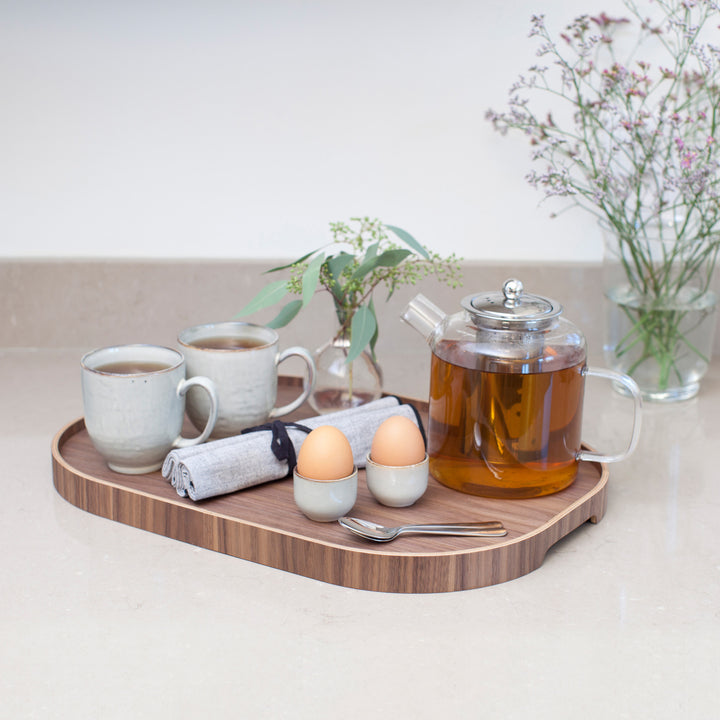 Anti-Slip Wood Serving Tray CurveLine
Large. Walnut Wood
Non-slip Surface