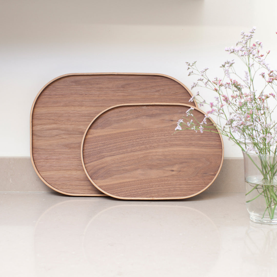 Anti-Slip Wood Serving Tray CurveLine
Large. Walnut Wood
Non-slip Surface