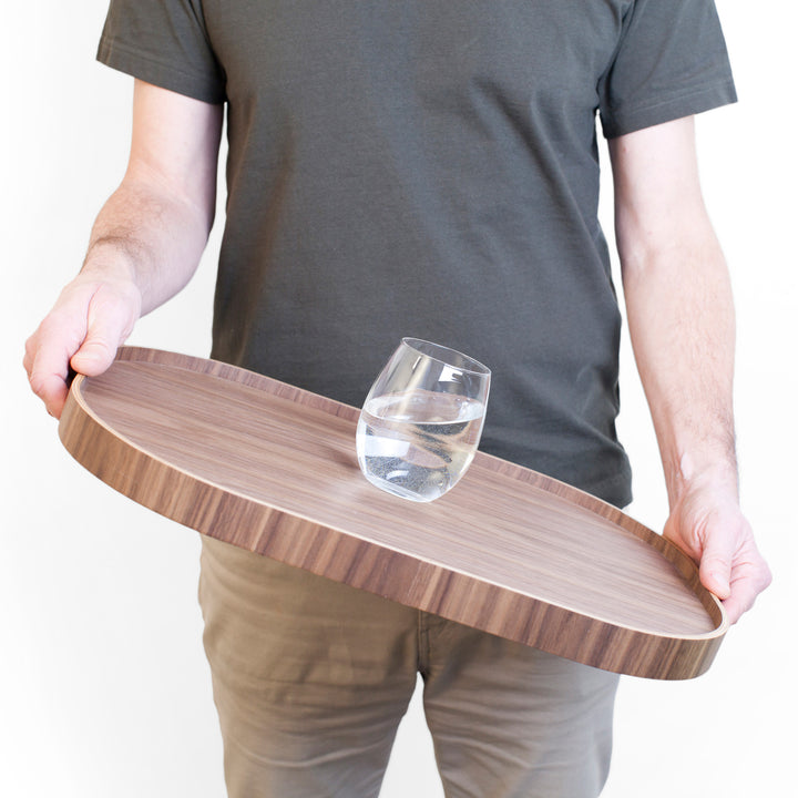 Anti-Slip Wood Serving Tray CurveLine
Large. Walnut Wood
Non-slip Surface