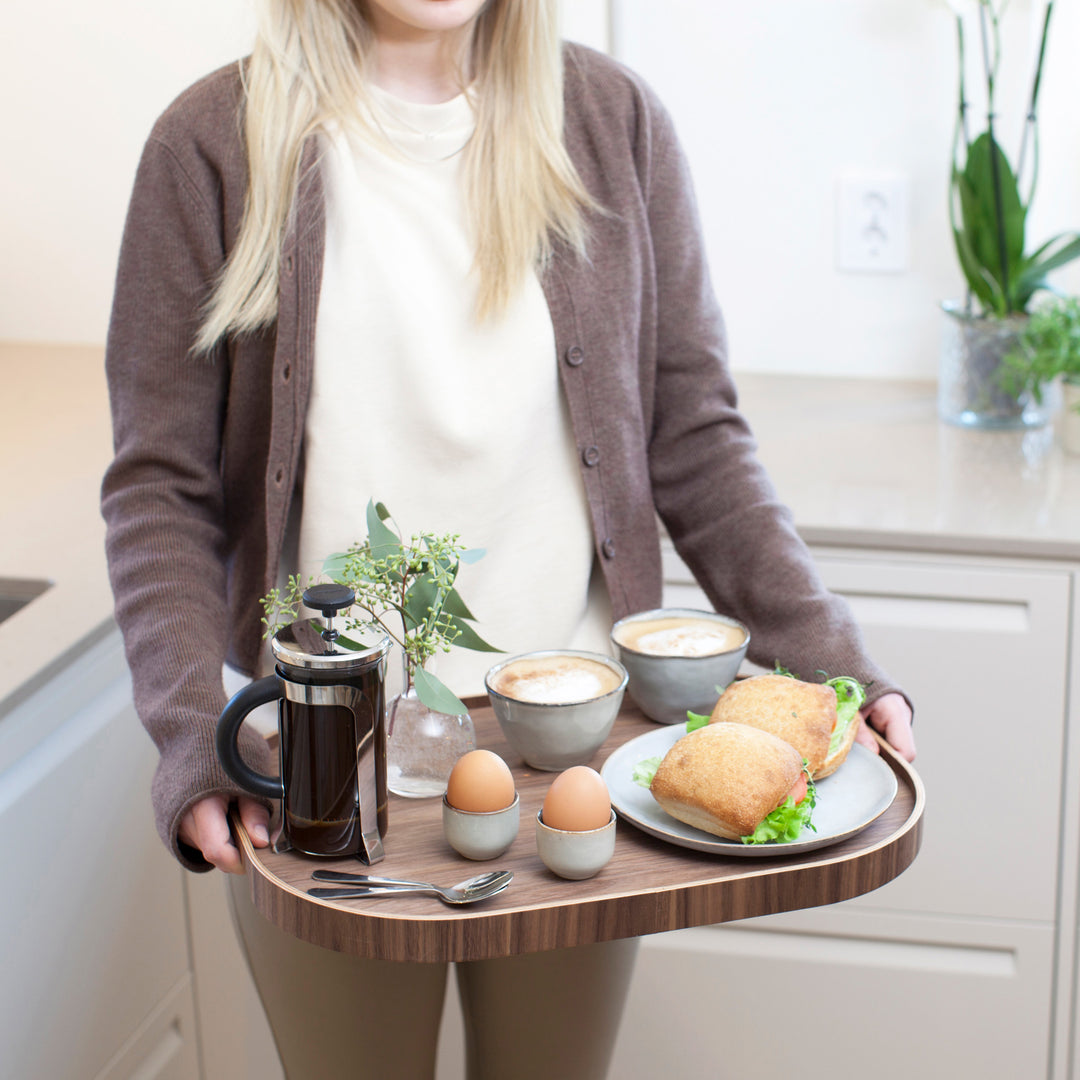 Anti-Slip Wood Serving Tray CurveLine
Large. Walnut Wood
Non-slip Surface