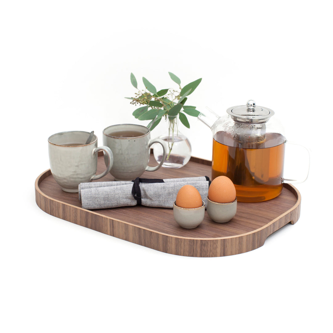 Anti-Slip Wood Serving Tray CurveLine
Large. Walnut Wood
Non-slip Surface