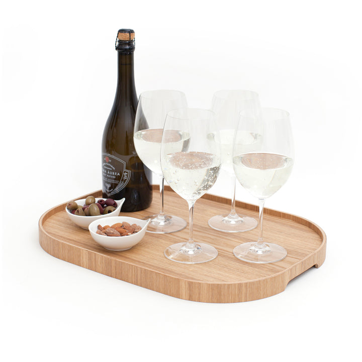 Anti-Slip Wood Serving Tray CurveLine
Large. Willow Wood
Non-slip Surface