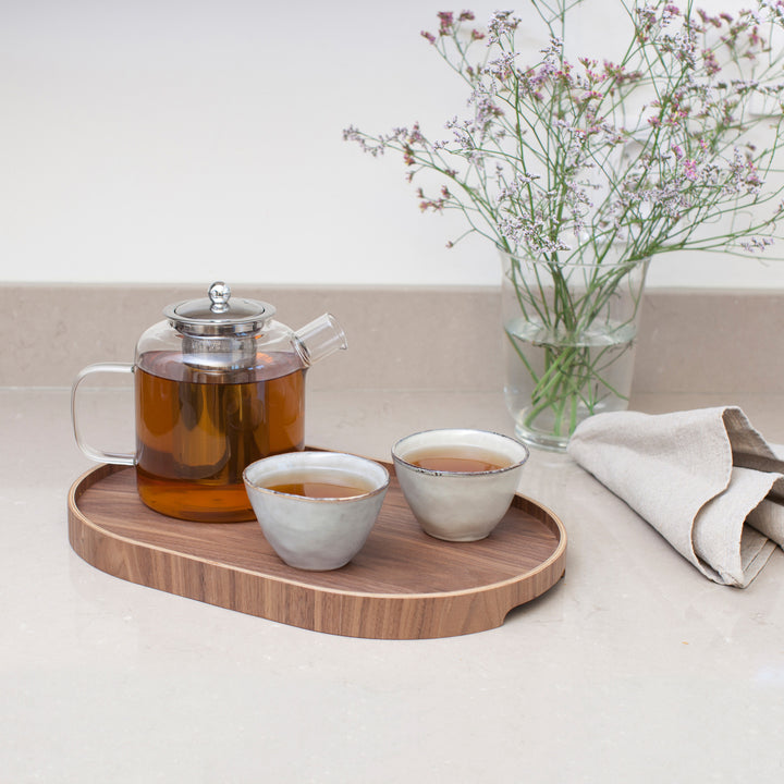 Anti-Slip Wood Serving Tray CurveLine
Medium. Walnut Wood
Non-Slip Surface