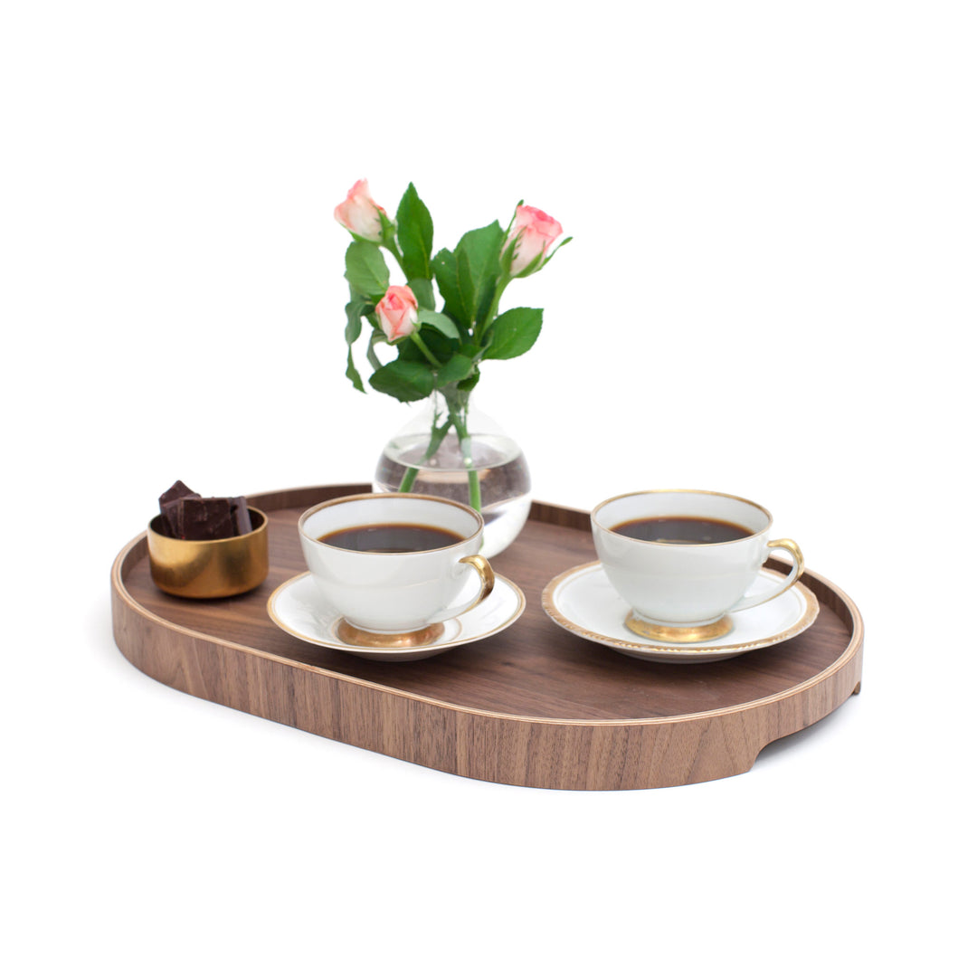 Anti-Slip Wood Serving Tray CurveLine
Medium. Walnut Wood
Non-Slip Surface