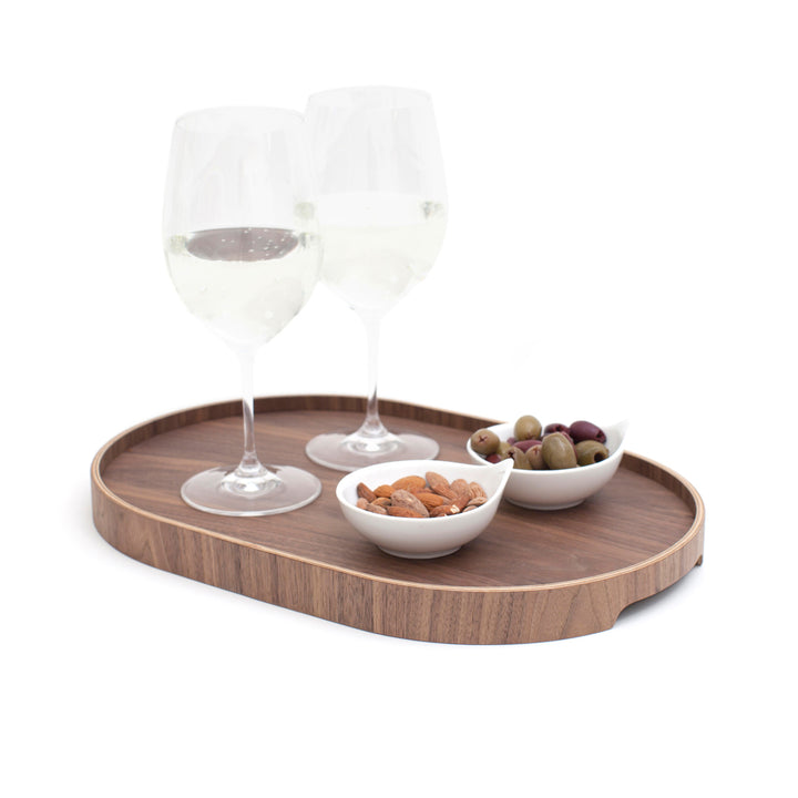 Anti-Slip Wood Serving Tray CurveLine
Medium. Walnut Wood
Non-Slip Surface