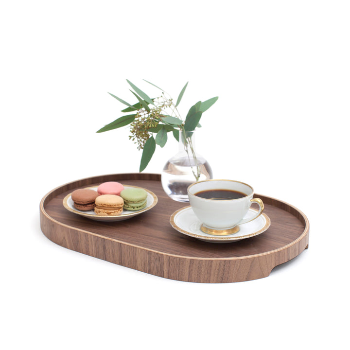 Anti-Slip Wood Serving Tray CurveLine
Medium. Walnut Wood
Non-Slip Surface