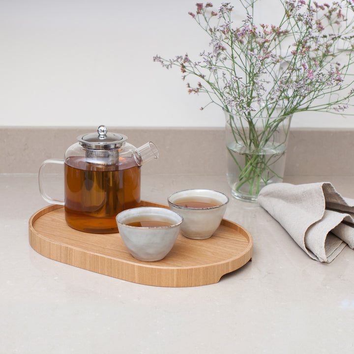 Anti-Slip Wood Serving Tray CurveLine Medium. Willow Wood
Non-Slip Surface