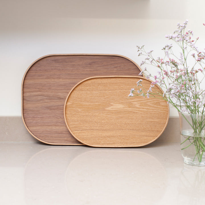 Anti-Slip Wood Serving Tray CurveLine Medium. Willow Wood
Non-Slip Surface