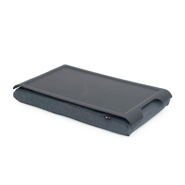 Mini Laptray Anti-Slip
Matte Black tray
Salt & Pepper Gray cushion. Non-slip surface