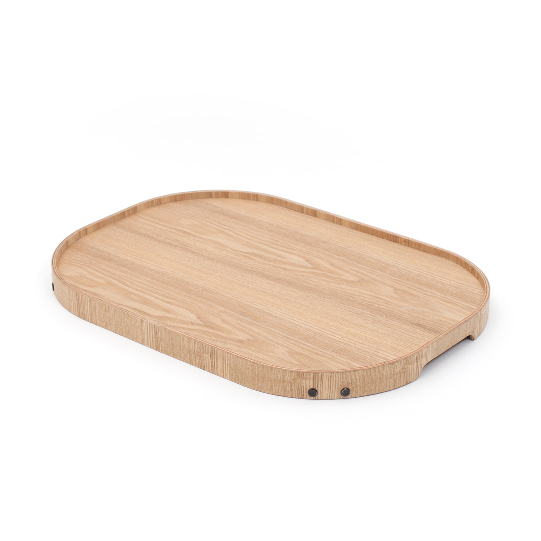 CurveLine™ Bed Tray Anti-Slip Large Willow Wood Top