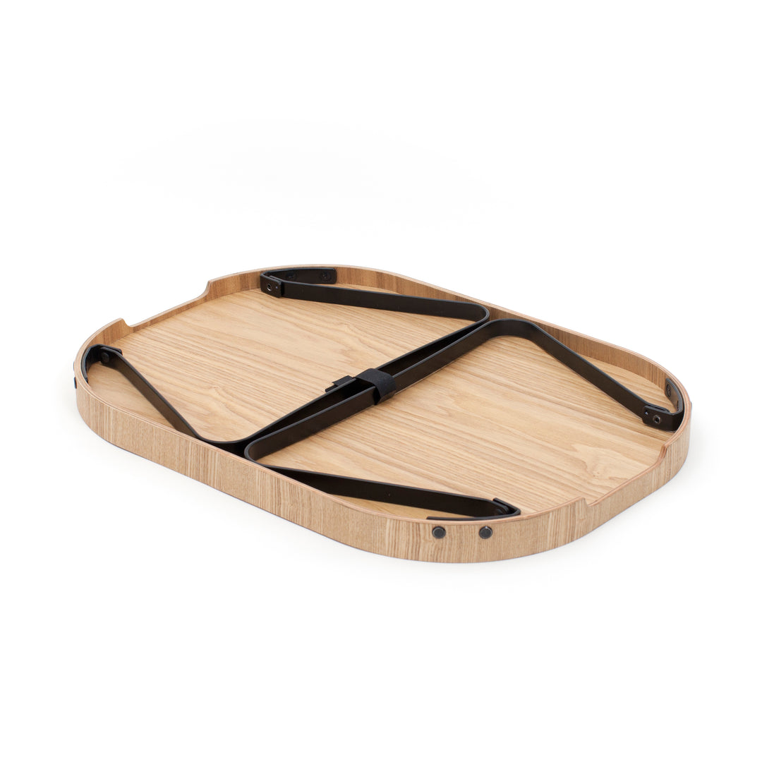 CurveLine™ Bed Tray Anti-Slip Large Willow Wood Top