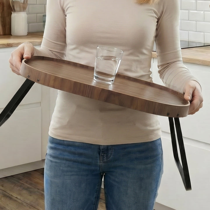 Non-slip Bed Tray, walnut wood