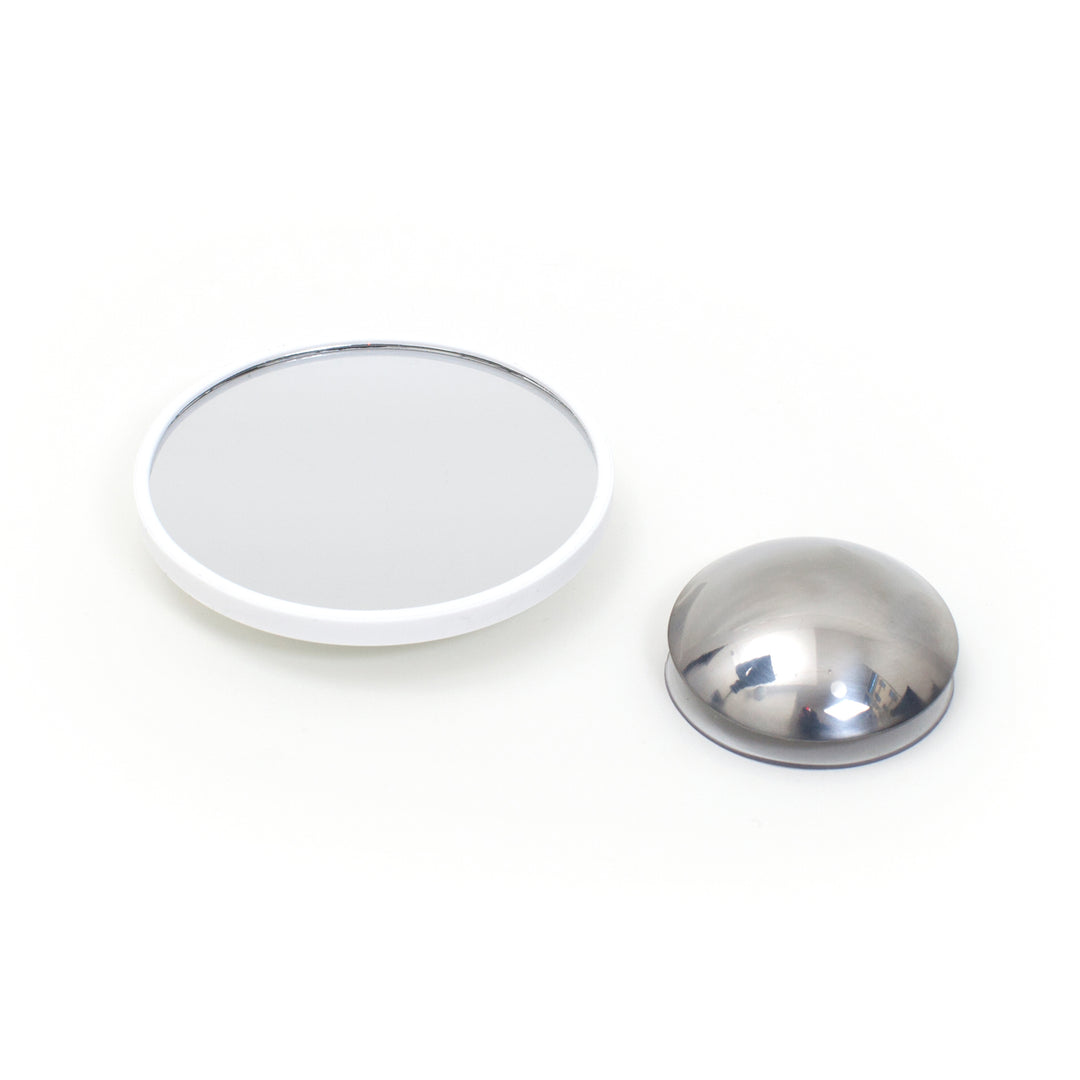 AirMirror™ Kompakter, abnehmbarer magnetischer Kosmetikspiegel 5x – Saugnapfbefestigung