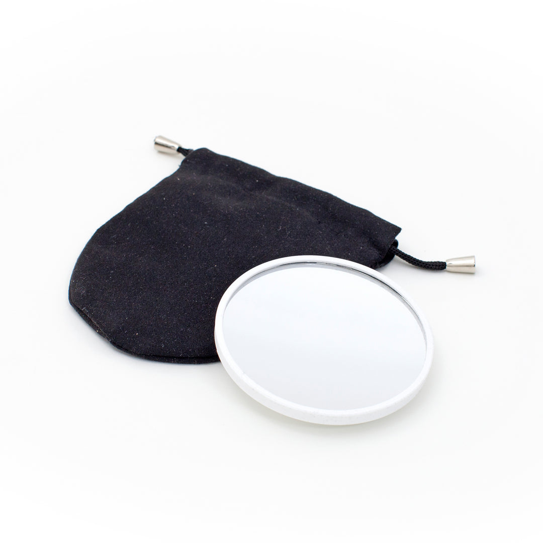 AirMirror™ Kompakter, abnehmbarer magnetischer Kosmetikspiegel 5x – Saugnapfbefestigung