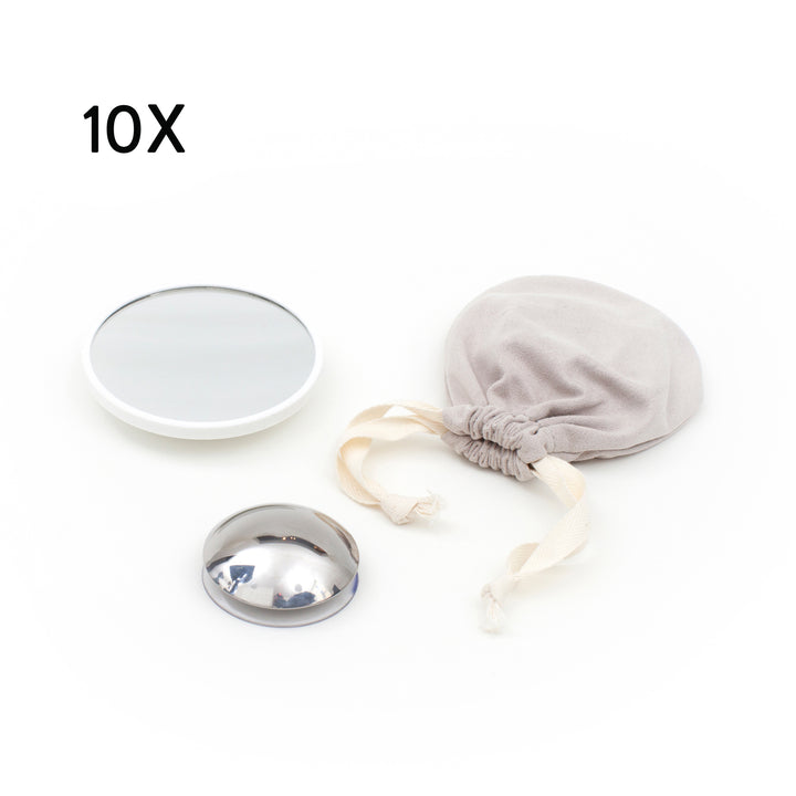 AirMirror™ Espejo Desmontable y Magnético para Maquillarse 10x. Montaje de Ventosa