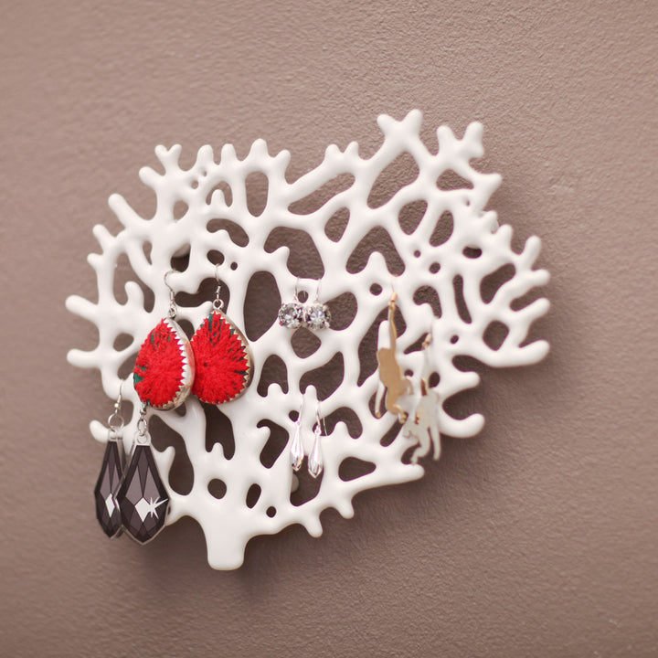 Wall mount Coral Jewelry Organizer
Matte black. Lacquered cast zinc