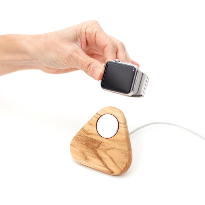 Apple Watch Charging Station. Tetra Nightstand
Solid Olive wood