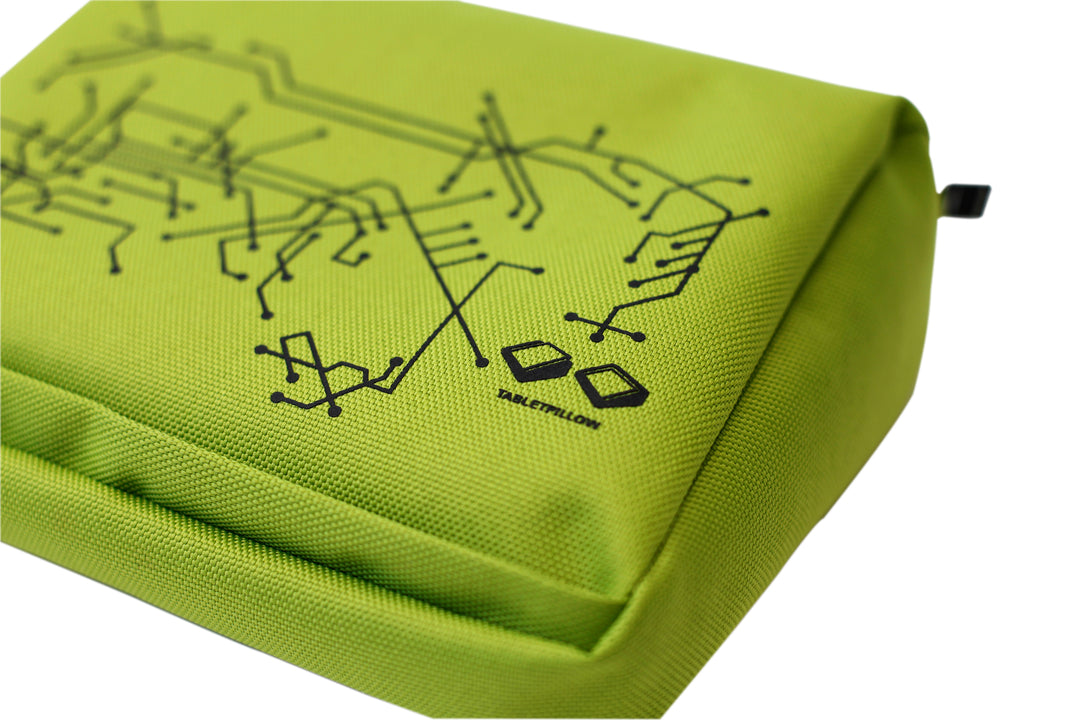 Tabletpillow Hitech for iPad / Tablet PC
Lime green / Black
Polyester. Silicone