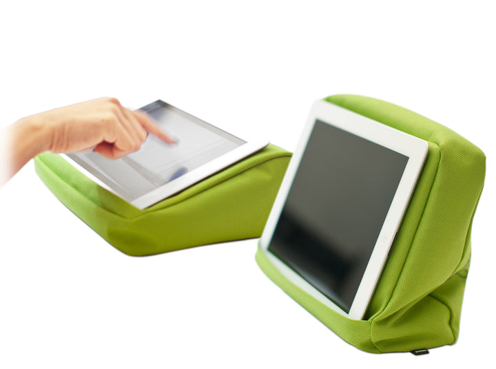 Tabletpillow Hitech with inner pockets for iPad / Tablet PC 
Lime green/ Black. Polyester. Silicone