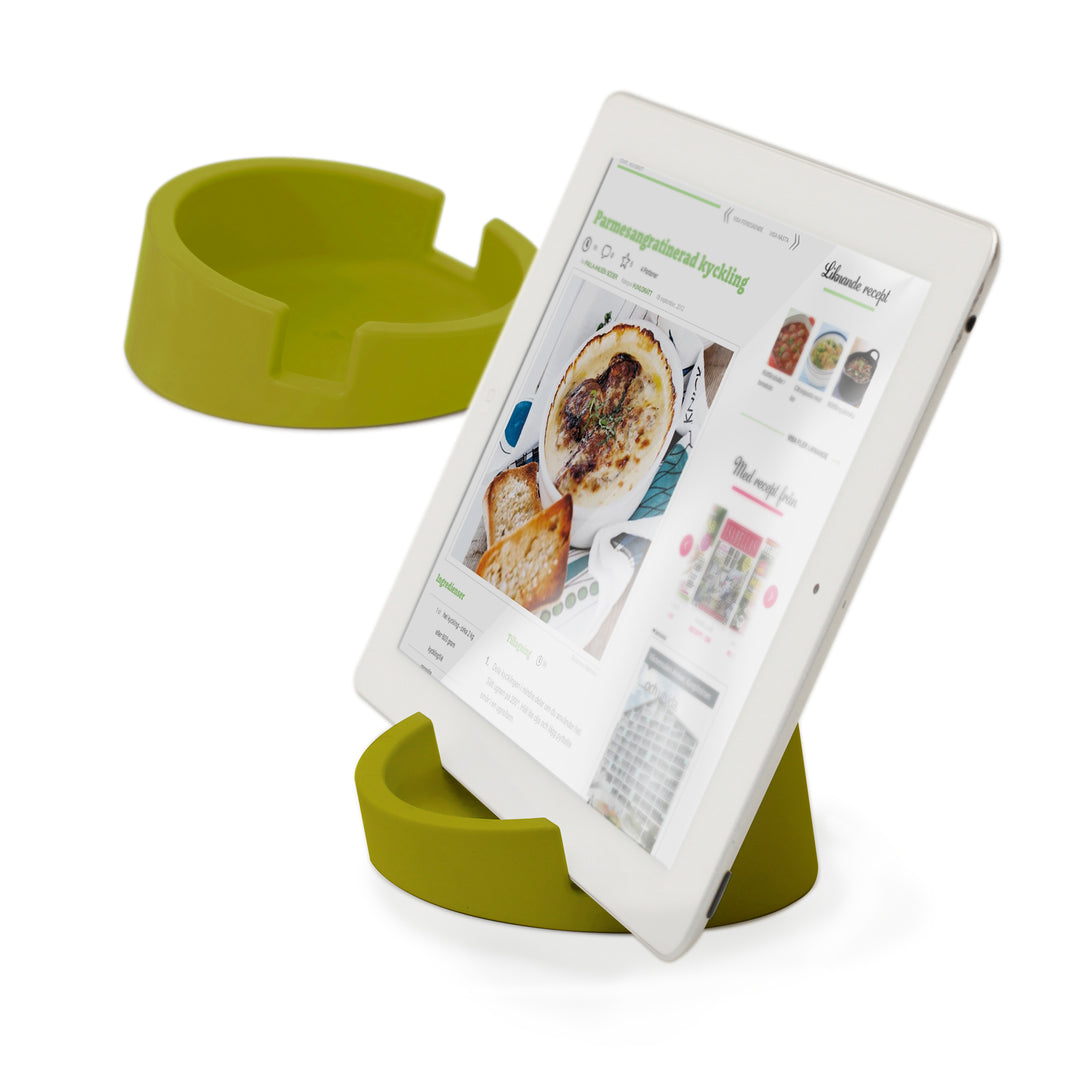 Kitchen Tablet Stand
Cookbook Stand for Tablets and Smart Phones
Green. Silicone