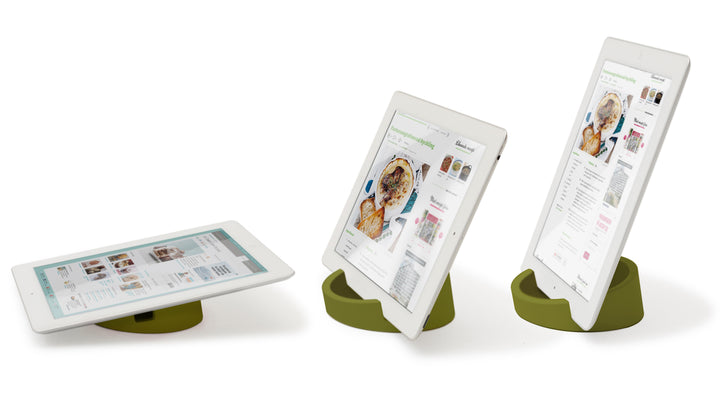 Kitchen Tablet Stand
Cookbook Stand for Tablets and Smart Phones
Green. Silicone